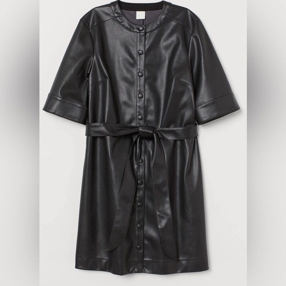 Almost New H&M Faux Leather Dress size s – Perfect Condition! - Picture 1 of 13